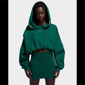 Ivy Park Dark Green Hooded Cut Out Dress